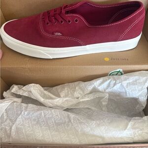 Vans Burgundy Low-Top Suede Sneaker